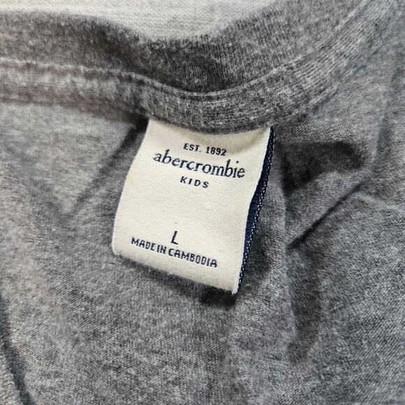 Abercrombie Kids Girls Sz LG Long Sleeve Gray Top Sequin Fall Winter Preppy EUC - Picture 6 of 8